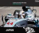 Lewis Hamilton 2015 Japonya Grand Prix zaferi kutluyor